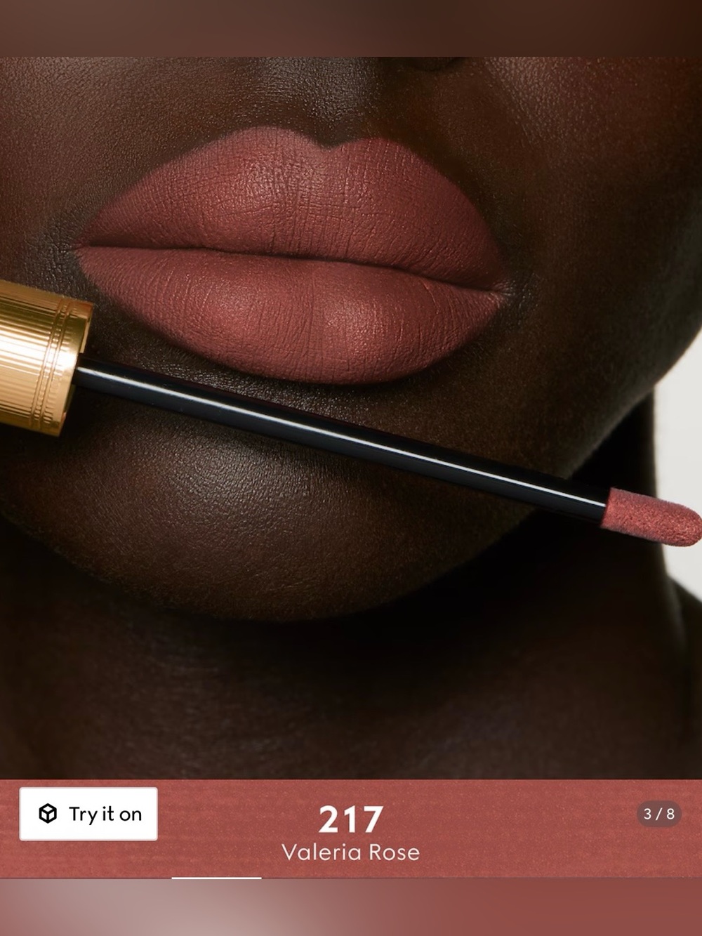 Gucci 217 Valeria Rose, Rouge à Lèvres Liquide Mat Lipstick - Picture 3 of 14